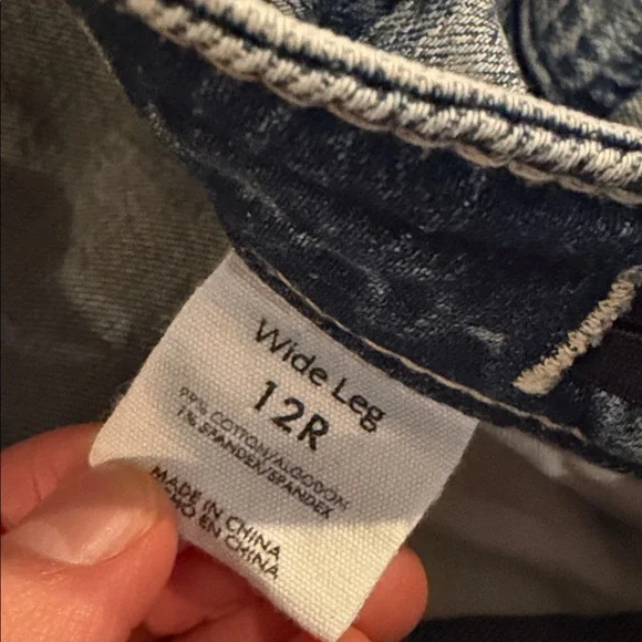 BKE Light Blue Distressed Flare Jeans - Picture 3 of 7